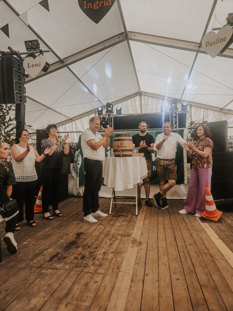 Rede von 1. Vorstand bei Bieranstich