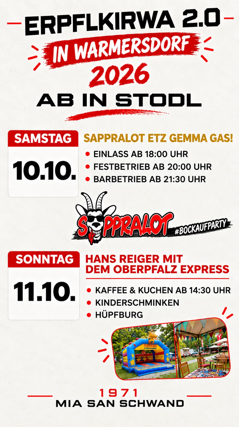 Flyer Erpflkirwa 2026 mit Programm